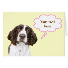 Tarjeta personalizada del perro de aguas de saltad