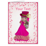 Tarjeta rubia de la princesa felicitación