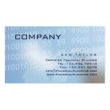 Tarjeta técnica financiera/del ordenador de visita tarjetas de visita