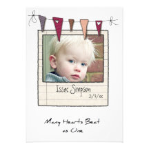 tarjetas de la foto de la invitación de la adopció