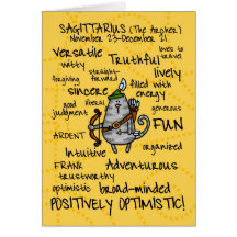 tarjetas de la palabra del zodiaco - sagitario