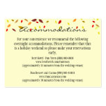 Tarjetas de la recepción nupcial y del alojamiento tarjetas de visita