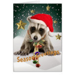 Tarjetas de Navidad del BEBÉ del MAPACHE