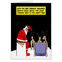 Tarjetas de Navidad divertidas: Santa hecho