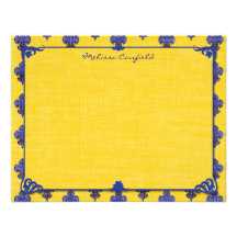 Tarjetas de nota personalizadas Provencal del fran Comunicado Personalizado