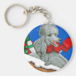 Tarjetas de plata del navidad o del día de fiesta  llaveros personalizados