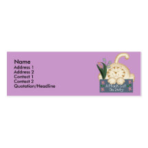 Tarjetas de servicio del perfil del gato del ataqu plantilla de tarjeta personal