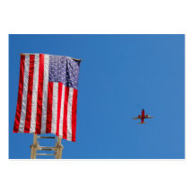 Tarjetas de visita de la bandera americana