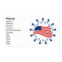 TARJETAS DE VISITA DE LA BANDERA AMERICANA