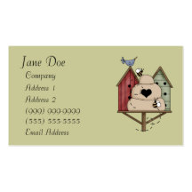Tarjetas de visita del Birdhouse