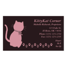 Tarjetas de visita del gatito