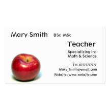 Tarjetas de visita del profesor