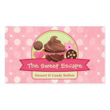 Tarjetas de visita dulces de los postres