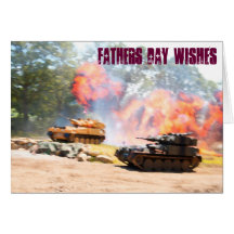 Tarjetas del día de padres de los tanques