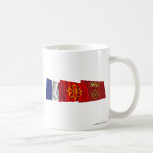 Tarn-et-Garonne, Midi-Pyrénées & France flags Mugs