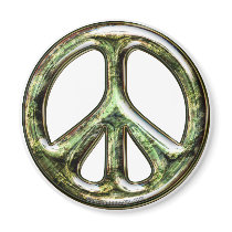 Tarnished Peace Sign Magnet