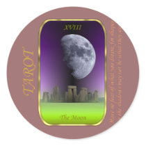 Tarot Card - The Moon Sticker