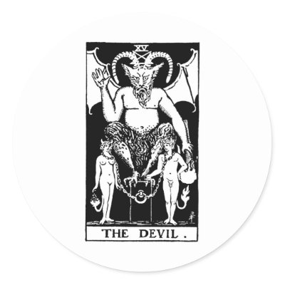 Tarot 'devil' stickers