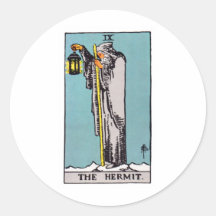tarot-ermitaño etiqueta redonda