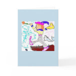 Tarot Fool Greeting (periwinkle background) cards