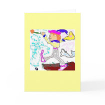 Tarot Fool Greeting (yellow background) cards by JudithLaura Tarot Fool Greeting (yellow background) cards