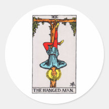 tarot-hangedman pegatina redonda
