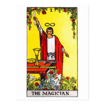 tarot-magician post card