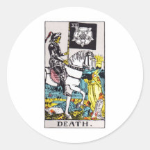 tarot-muerte etiqueta redonda