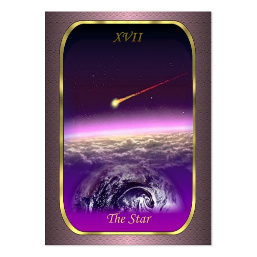 Tarot Profile Cards - The Star Card Business Card Templates (front side)