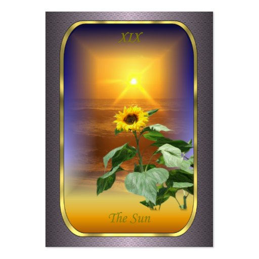 Tarot Profile Cards - The Sun Business Card Template (front side)