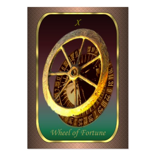 Tarot Profile Cards - The Wheel of Fortune Business Card Template