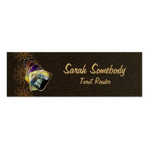 Tarot Reader Mini Business Profile Card Business Card Templates (front side)