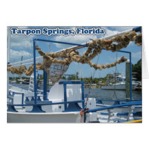 Tarpon Springs Sponge Boat Greeting Card
