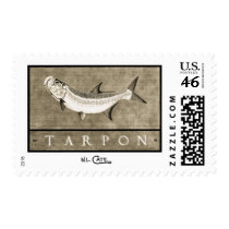Tarpon Vintage Black & White Postage Stamps