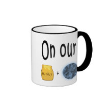 Tarro y luna de la luna de miel taza de café
