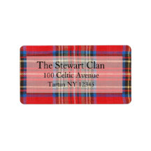 Tartan Address Label