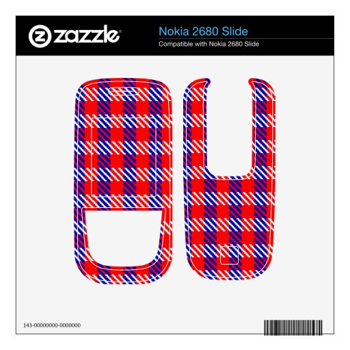 Tartan Army Plaid Nokia 2680 Slide Skin