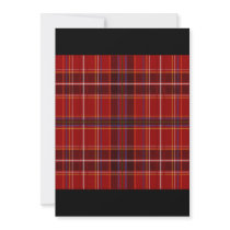 Tartan Fabric Texture Custom Invites