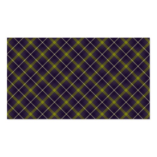 Tartan No. 0019 Business Card Template (back side)