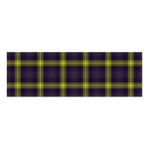 Tartan No. 0020 Business Card Templates (back side)