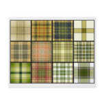 Tartan Plaid Tea Bag Tiles - Origami Folding Personalized Flyer