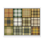 Tartan Plaid Tea Bag Tiles - Origami Folding flyers