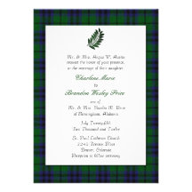 Tartan Plaid Wedding Invitation