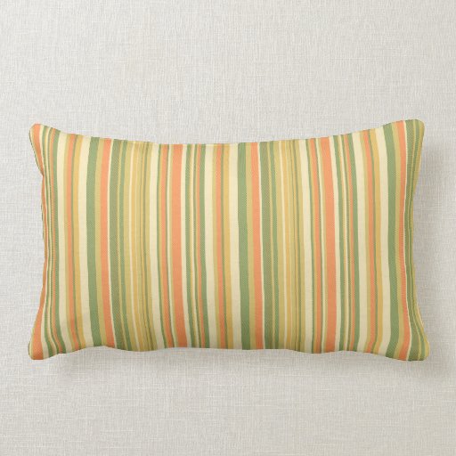 TARTAN STRIPES ORANGE GREEN PILLOW Zazzle