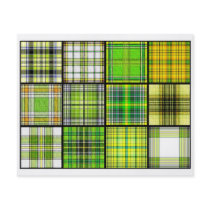 Tartan Tea Bag Tiles - Origami Folding Personalized Flyer