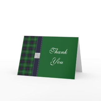 Tartan Wedding Thank You Card card