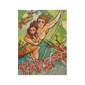 Tarzan and Jane Wood Poster