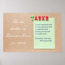 Task list - customize with your own tasks posters