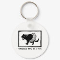 Tasmanian Devil in a Tutu keychains