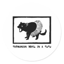 Tasmanian Devil in a Tutu stickers